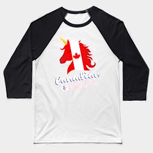 Canadian & Fabulous Unicorn Baseball T-Shirt